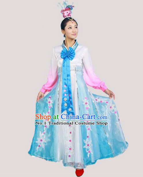 Chinese Costumes Chaoxian Ethnic Dance Costume Complete Set for Women