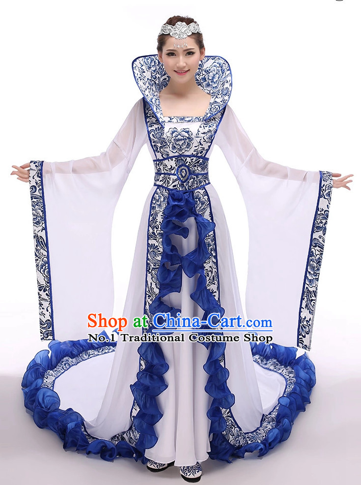 Chinese Hanfu National Costumes Dance Costumes Chinese Traditional Dress