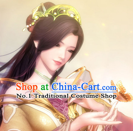 Custom Made Asian Chinese Ancient Fairy Long Black Wigs