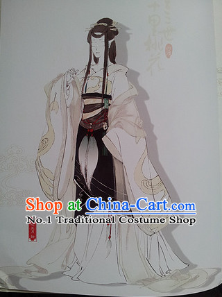 Custom Made According to Your Picture Asian Chinese Ancient Fairy Long Black Wigs