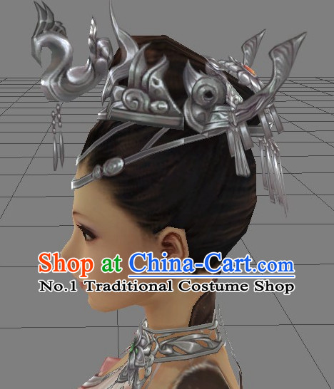 Custom Made According to Your Picture Asian Chinese Ancient Traditional Female Long Wigs and Hair Accessories