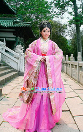 Asian Fashion Chinese Princess Dress and Hair Accessories Full Set for Women