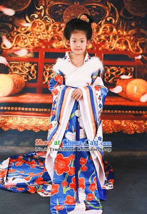 Asian Traditional Empress Costumes and Headpieces for Kids