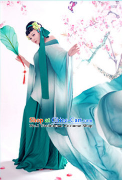 Chinese Traditional National Costumes Color Transition Sexy Halloween Costume Complete Set