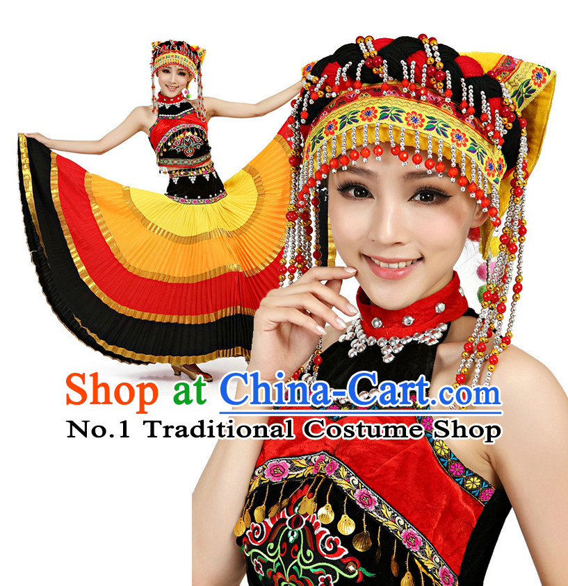 Chinese Traditional Yi Zu Dancing Costumes Discount Dance Dostumes Discount Dance Supply for Women