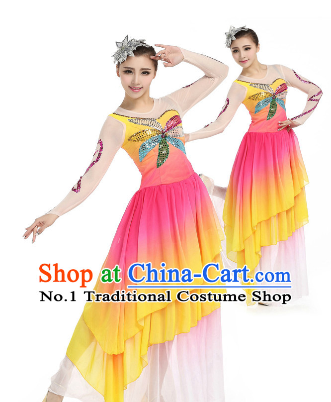 Chinese Classic Dancing Costumes Apparel Dance Stores Dance Gear Dance Attire and Hair Accessories