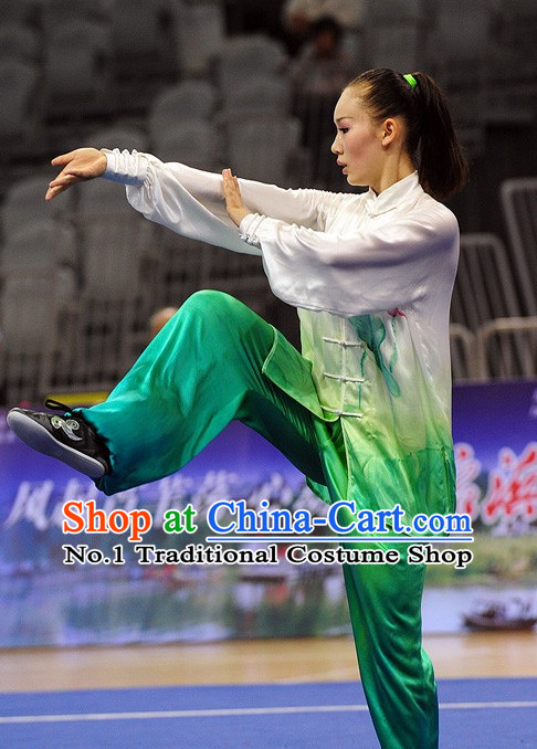 Top Tai Chi Qi Gong Yoga Clothing Yoga Wear Yoga Pants Yang Tai Chi Quan Kung Fu Competition Uniform for Women