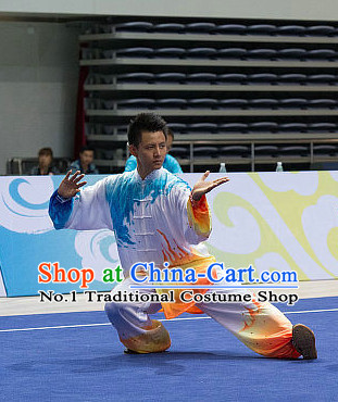 Top Championship Tai Chi Costumes Taijiquan Costume Aikido Chikung Tichi Uniforms Quigong Uniform Thaichi Martial Art Qi Gong Combat Clothing Competition Uniforms for Men