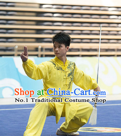 Top Embroidered Tai Chi Sword Championship Costumes Taijiquan Costume Aikido Chikung Tichi Swords Uniforms Quigong Uniform Thaichi Martial Arts Qi Gong Combat Clothing Competition Uniforms