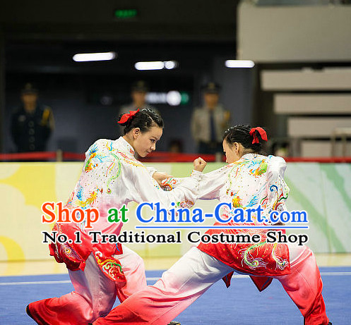 Top Tai Chi Championship Phoenix Embroidery Costumes Taijiquan Uniforms Martial Arts Qi Gong Kung Fu Combat Clothing Competition Uniform for Women