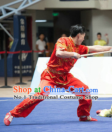 Top Kung Fu Stick Competition Uniforms Kungfu Training Suit Kung Fu Clothing Kung Fu Movies Costumes Wing Chun Costume Shaolin Martial Arts Clothes for Men