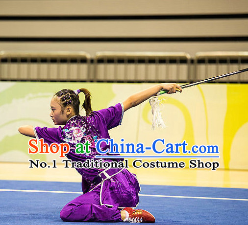 Top Chinese Kung Fu Sword Uniforms Kungfu Uniform Martial Arts Competition Costumes for Women