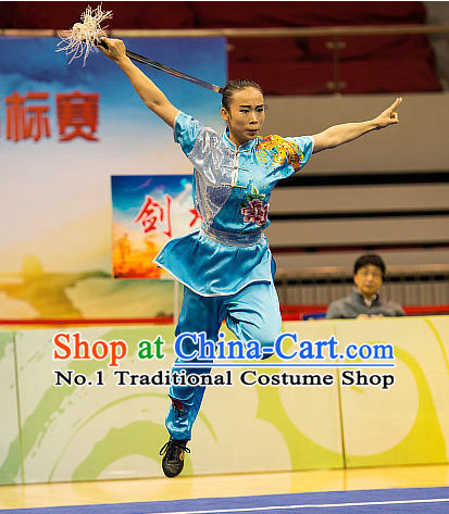 Top Chinese Kung Fu Sword Uniforms Kungfu Uniform Martial Arts Competition Costumes for Women