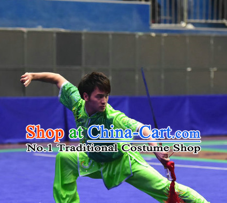 Top  Chinese Wushu Kung Fu Sword Uniforms Kungfu Uniform Martial Arts Competition Costumes for Men