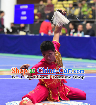 Top Chinese Wushu Kung Fu Sword Uniforms Kungfu Uniform Martial Arts Competition Costumes for Men