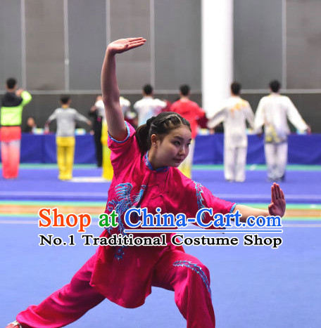 Top Martial Arts Competition Uniform Kung Fu Suit Eagle Fist Mantis Boxing Monkey Fist Gongfu Costumes Complete Set for Women