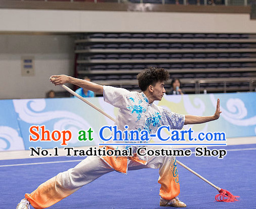 Top Martial Arts Competition Uniform Kung Fu Suit Eagle Fist Mantis Fist Boxing Monkey Fist Gongfu Costumes Complete Set for Men