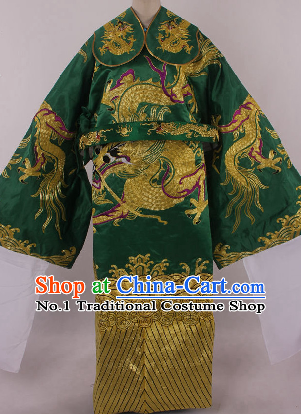 Chinese Beijing Opera Peking Opera Da Kao Long Dragon Robe Costumes Complete Set for Men