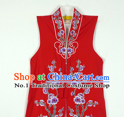 Chinese Beijing Opera Costumes Peking Opera Hua Tan Embroidered Flower Long Jacket or Women