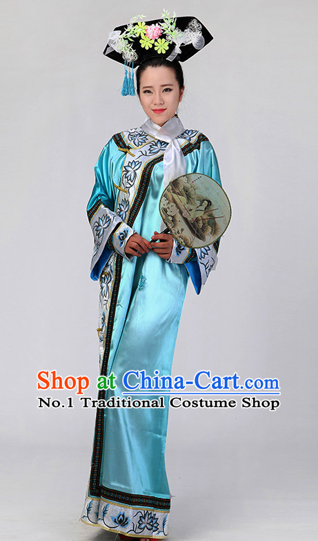 Chinese Qing Dynasty Cheongsam Classical Girls Dancewear Dance Costumes for Competition