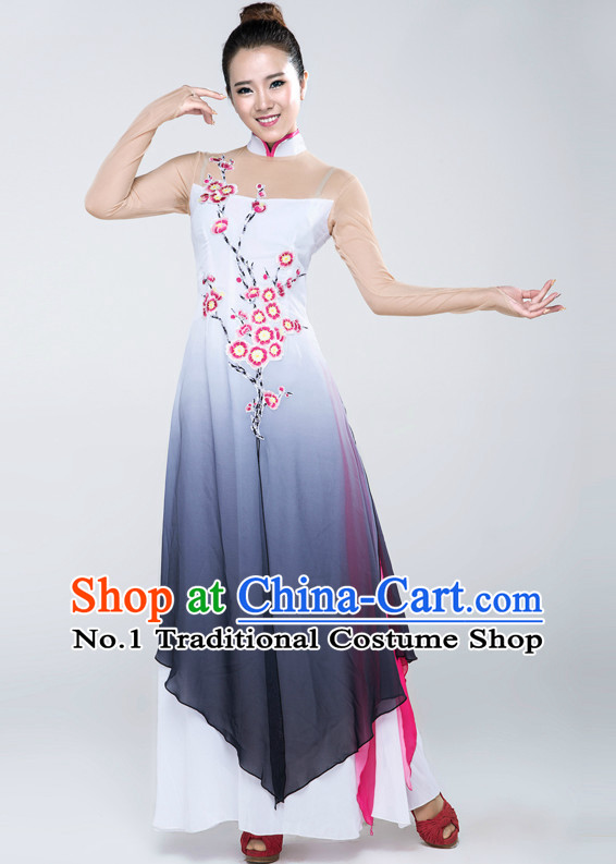 Plum Blossom Chinese Classical Dance Costumes for Competition