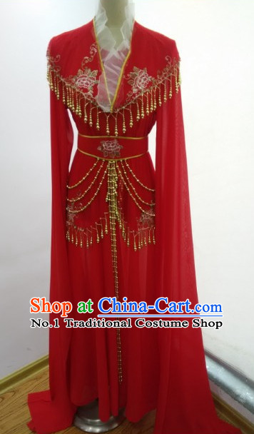 Asian Chinese Traditional Dress Theatrical Costumes Ancient Chinese Clothing Water Sleeve Classical Dancing Costumes for Women