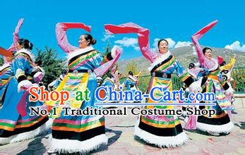 Traditional Chinese Dress Ancient Chinese Clothing Chinese Fashion Chinese Attire Tibetan Dance Costumes