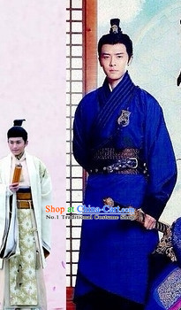 Chinese Kimono Dress and Headpieces Complete Set for Men