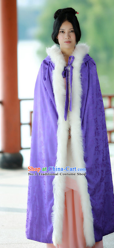 Chinese Traditional Winter Mantle Cape for Women