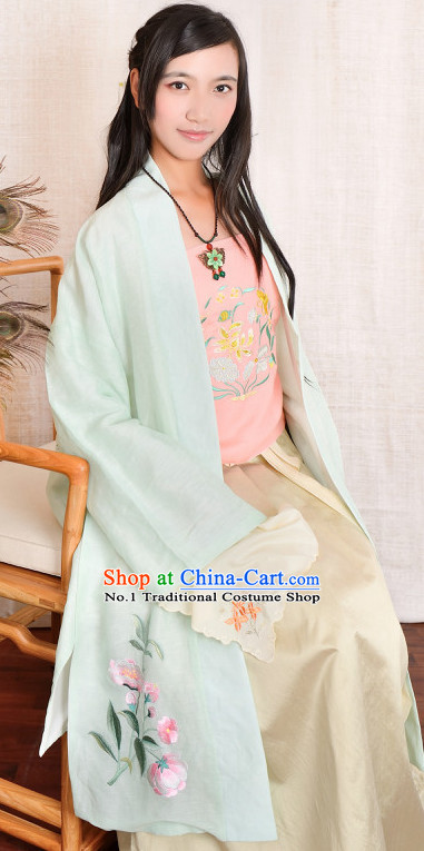 Chinese Song Dynasty Folk Dress Summer Dresses for Women
