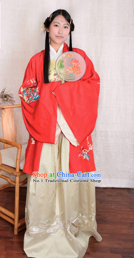 Chinese Traditional Hanfu Plus Size Long Robe Clothes