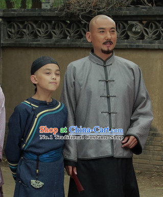 Chinese Costumes Mandarin Dress and Hat for Kids