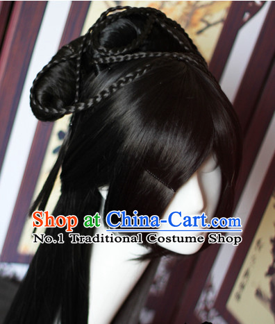 Chinese Traditional Black Long Wig