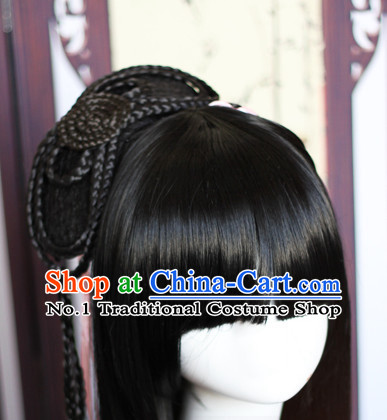 Chinese Traditional Black Long Wig
