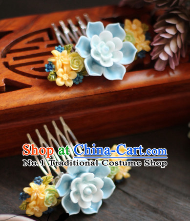 Chinese Traditional Handmade Flower Side Hair Accessories for Girls
