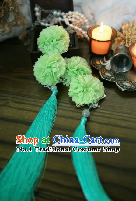 Chinese Traditional Handmade Flower Side Hair Accessories for Girls