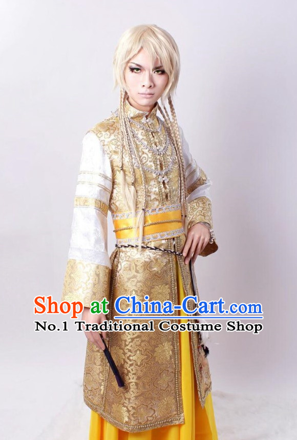 Asia Fashion Top Chinese Swordsman Cosplay Halloween Costumes Complete Set for Men