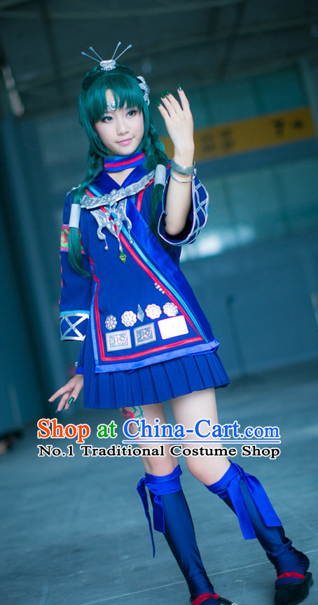 Asia Fashion Top Chinese Ethnic Cosplay Halloween Costumes Complete Set