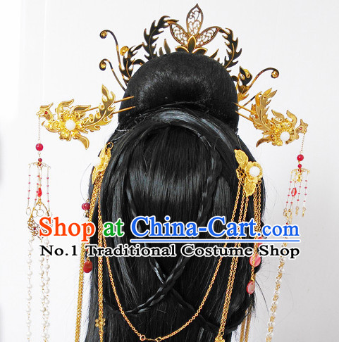 Chinese ancient hair accessories costumes accessory headpiece hair pieces ornaments hairpins ornament wigs wig