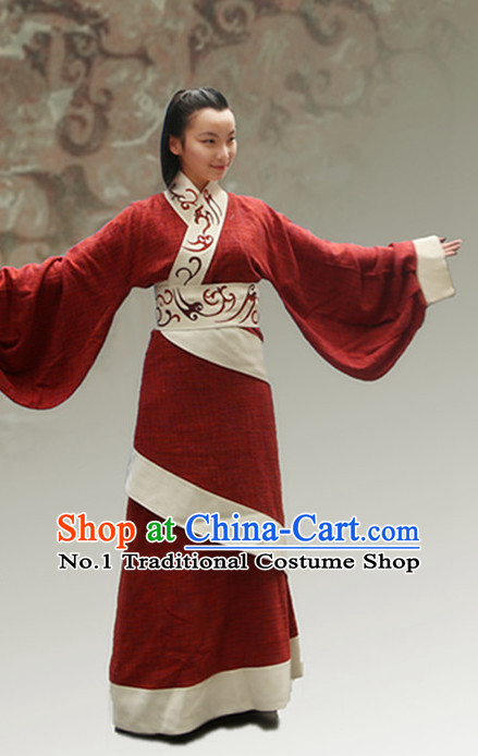 Chinese Ancient Han Dynasty Clothes and Hair Jewelry Complete Set