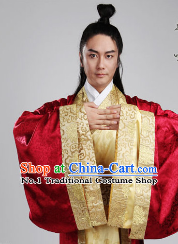 Chinese Ancient Han Clothes Complete Set for Men