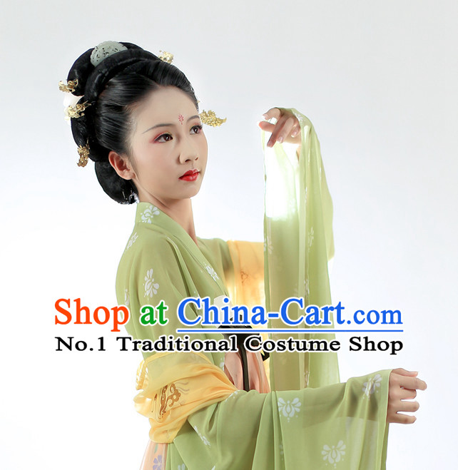 Chinese Ancient Tang Clothes and Hair Ornaments Complete Set for Men