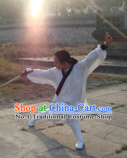 White China Traditional Taoist Suit Complete Set for Men