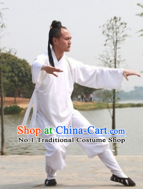 White China Traditional Taoist Clothes Complete Set for Men