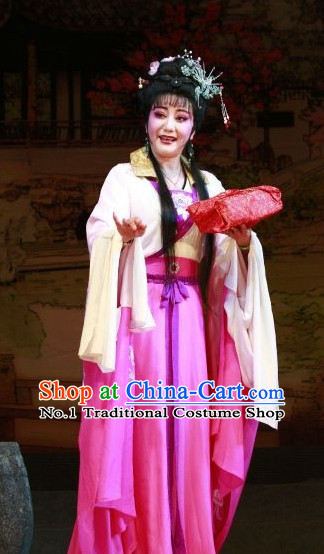 Asian Chinese Traditional Dress Theatrical Costumes Ancient Chinese Clothing Wife Costumes and Hair Accessories