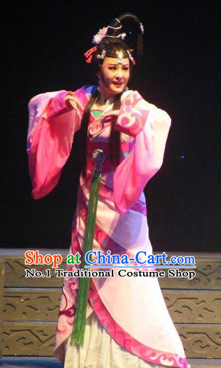 Chinese Traditional Dresses Theatrical Costumes Ancient Chinese Hanfu Princess Costumes and Hair Accessories