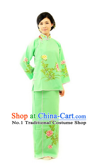 Green Ancient Chinese Beijing Opera Outfits