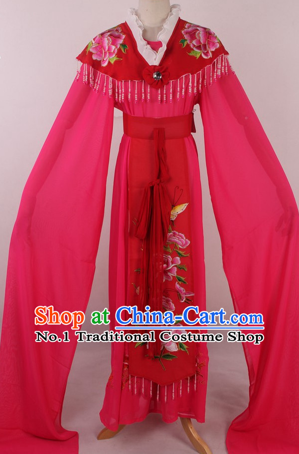 Chinese Traditional Dresses Theatrical Costumes Ancient Chinese Hanfu Water Sleeves Costumes for Girls