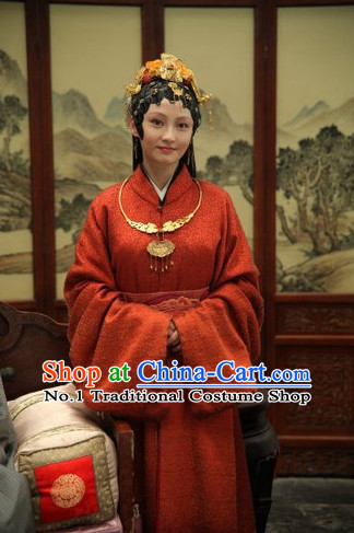 China Dream of Red Chamber Jia Baoyu Costume and Hair Jewelry Complete Set for Women