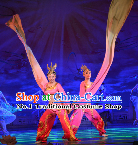 Chinese Fairs Fly in Sky Flying Fairs of Dunhuang Mural Dance Costumes and Hair Accessories